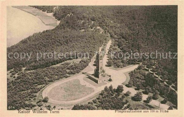 Grunewald Berlin Fliegeraufnahme Kaiser Wilhelm Turm