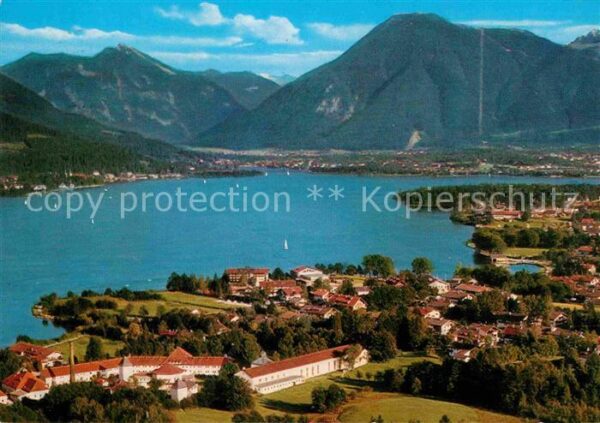 Bad Wiessee Fliegeraufnahme am Tegernsee mit Wallbe