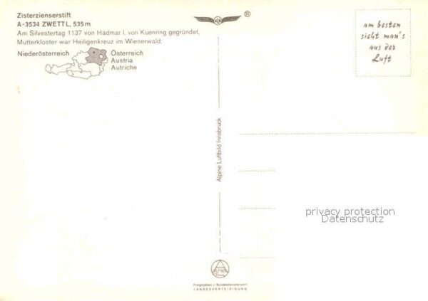 Zwettl-Niederoesterreich Fliegeraufnahme Stift – Bild 2