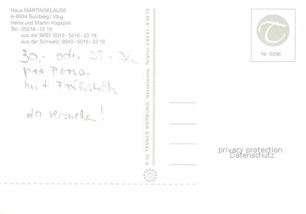 Sulzberg Vorarlberg Haus Martinsklause – Bild 2