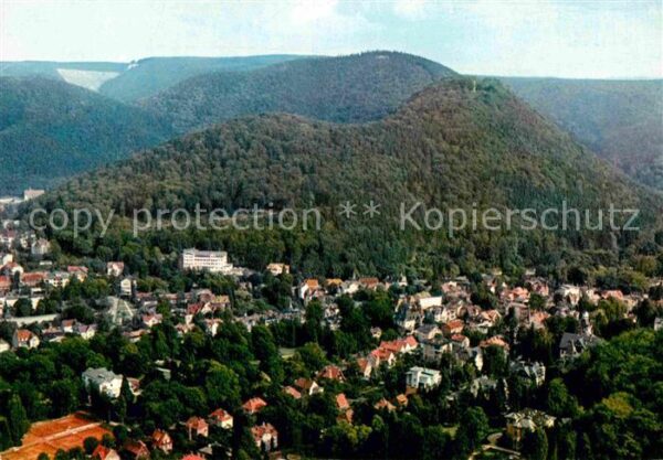 Bad Harzburg Fliegeraufnahme mit Sanatorium am Burgb