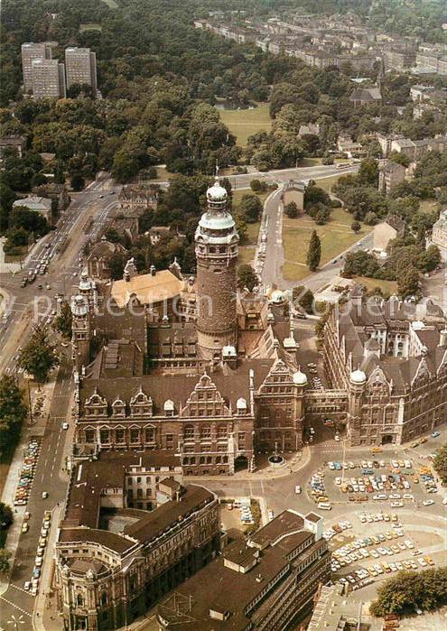 Leipzig Fliegeraufnahme Neues Rathaus