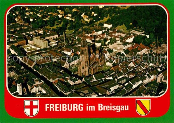 Freiburg Breisgau Fliegeraufnahme mit Münster