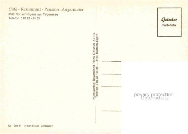 Rottach-Egern Cafe Restaurant Pension Angermaier – Bild 2