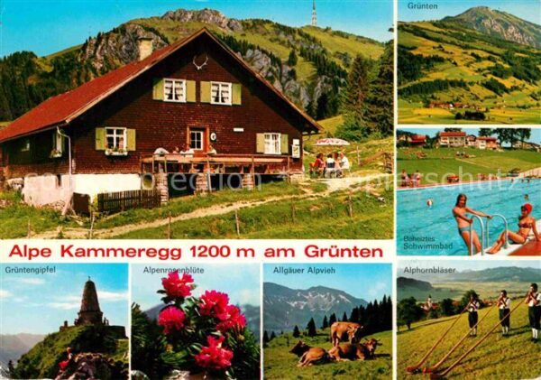 Gruenten Alpe Kammeregg Freibad Alphornbläser