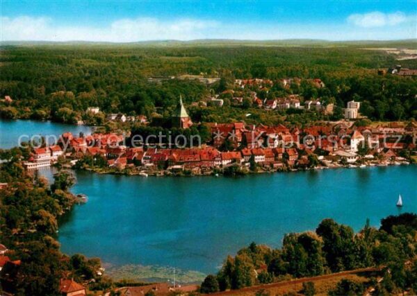 Moelln Lauenburg Fliegeraufnahme Partie am See