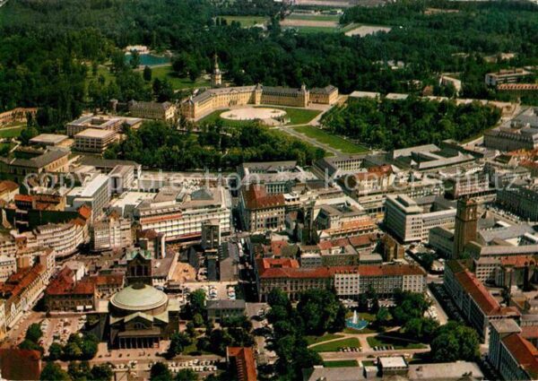 Karlsruhe Baden Fliegeraufnahme mit Schloß