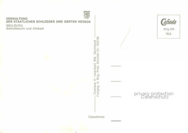 Weilburg Fliegeraufnahme Schloß und Altstadt – Bild 2
