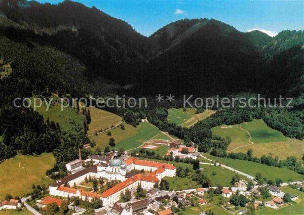 Ettal Fliegeraufnahme Kloster gegründet von K