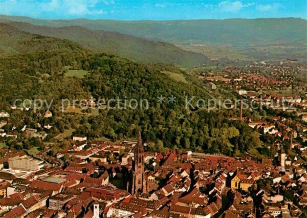Freiburg Breisgau Fliegeraufnahme mit Münster