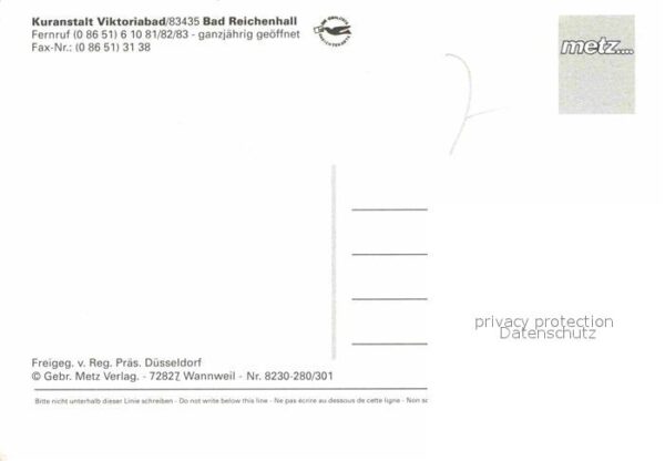 Bad Reichenhall Fliegeraufnahme Kuranstalt Viktoriabad – Bild 2