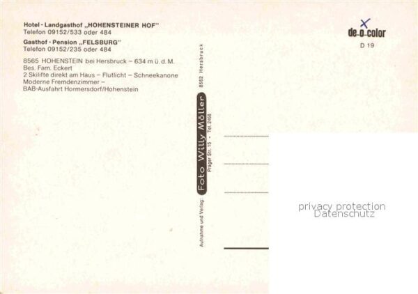 Hohenstein Hersbruck Gasthaus Pension Felsburg – Bild 2