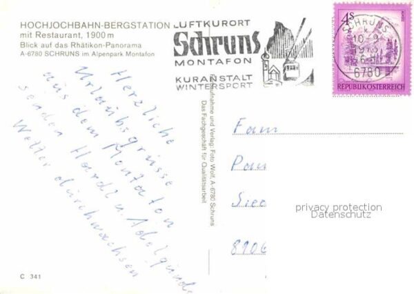 Schruns Vorarlberg Hochjochbahn-Bergstation mit Restaurant – Bild 2