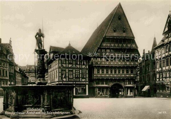 Hildesheim Knochenbauer Amtshaus mit Rolandsbrunne