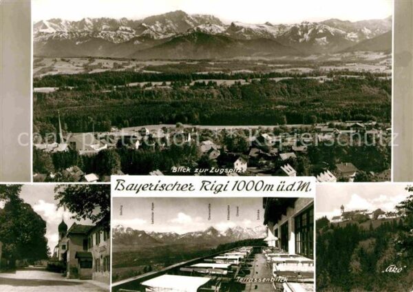 Hohenpeissenberg Fliegeraufnahme mit Zugspitze Bayerisch