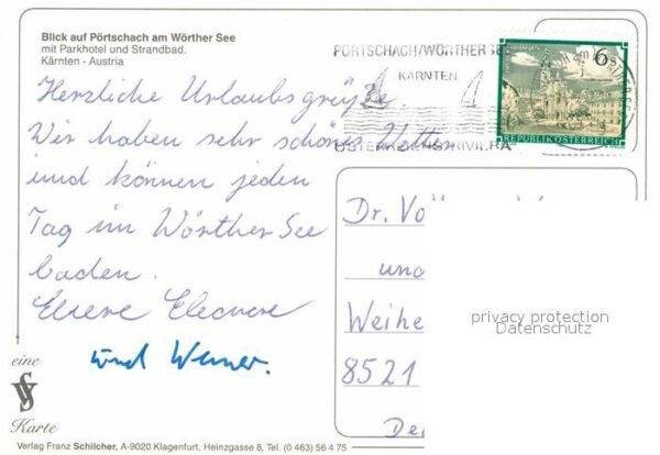 Poertschach Woerthersee Fliegeraufnahme mit Parkhotel Strandbad – Bild 2