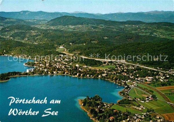 Poertschach Woerthersee Fliegeraufnahme