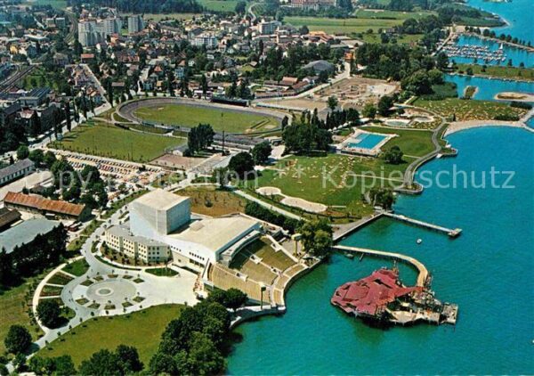 Bregenz Bodensee Fliegeraufnahme Kongre?haus Festspielb?