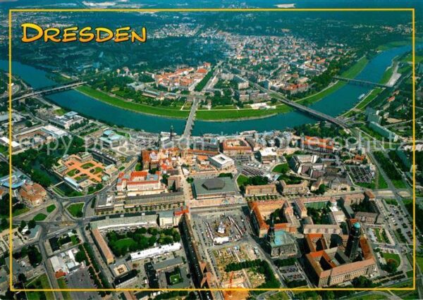 Dresden Fliegeraufnahme Elbpartie