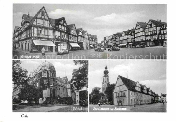 Celle Niedersachsen Großer-Plan Schloß Stadtkirche und Rath