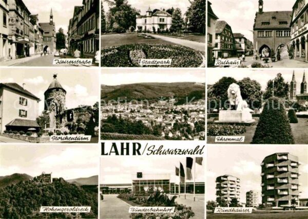 Lahr Schwarzwald Kaiserstraße Stadtpark Ehrenmal Rundhäu