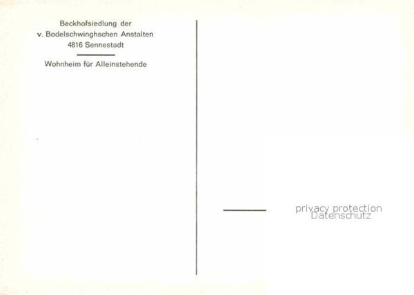 Sennestadt Beckhofsiedlung der Bodelschwinghschen – Bild 2