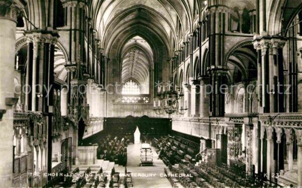 Canterbury Kent Cathedral the choir looking west Valent