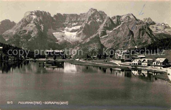 Misurinasee Misurina See mit Sorapis Dolomiten