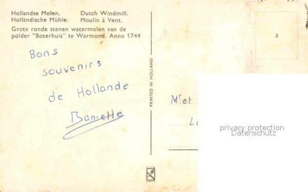 Niederlande Hollandse Molen Holländische Mühle Kuh – Bild 2