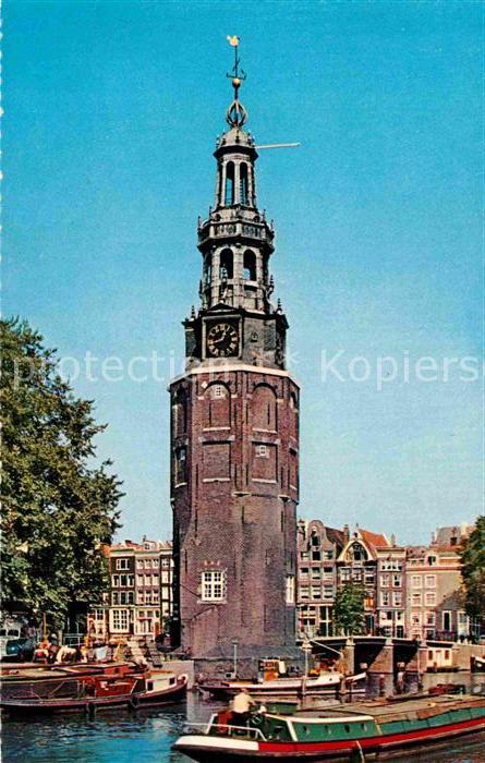 Amsterdam Niederlande Montelbaantoren Turm