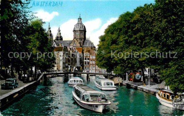 Alt Amsterdam O.Z. Voorburgwal Gracht Ausflugsboote