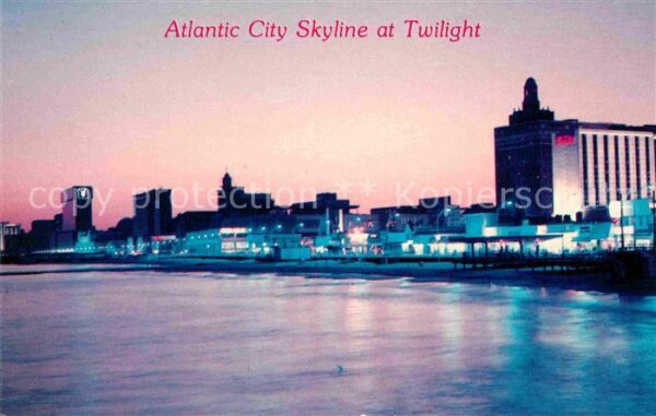 Atlantic City New Jersey Skyline at twilight