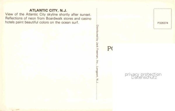 Atlantic City New Jersey Skyline at twilight – Bild 2