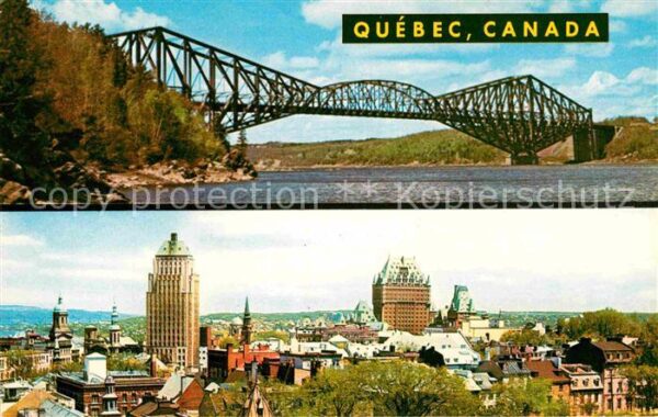 Quebec Pont de Quebec Coup d_oeil sur la ville