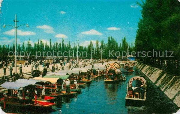 Xochimilco Trajineras decorades con flores pasean