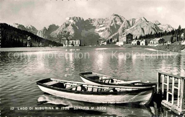 Lago di Misurina Bergsee Hotels mit Sorapis