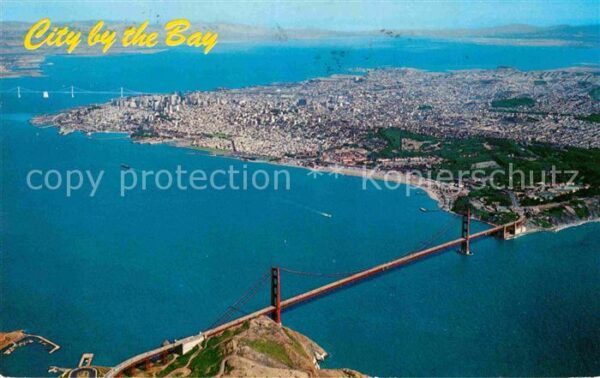 San Francisco California Golden Gate Bridge aerial view