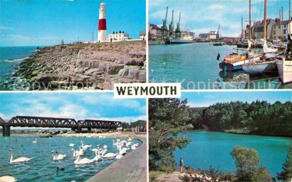 Weymouth Dorset Leuchtturm Hafen Segelschiffe Brücke Uf