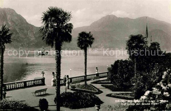 Bellagio Lago di Como Nel parco del Grand Hotel Comersee
