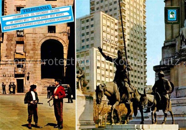 Madrid Spain Arco de Cuchilleros Monument a Cervante