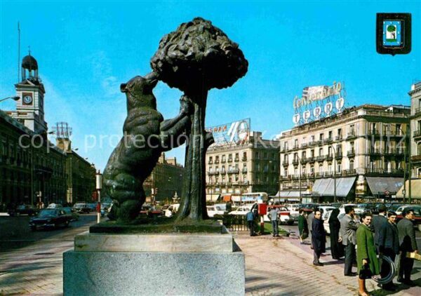 Madrid Spain Puerto del Sol Monumento a Oso y El Mad