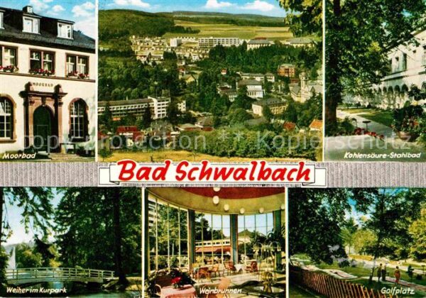 Bad Schwalbach Moorbad Weiher im Kurpark Kohlensäure S