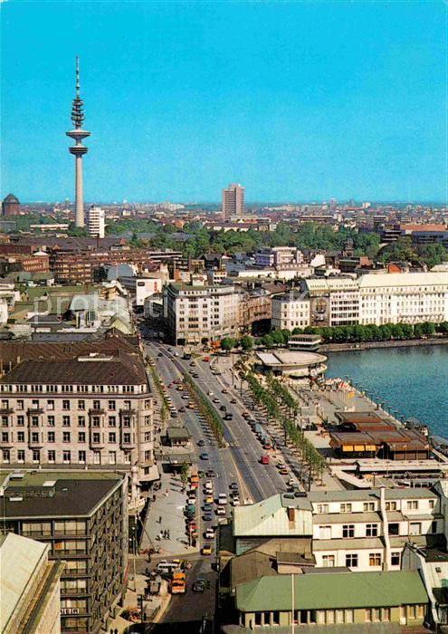 Hamburg Jungfernstieg und Fernsehturm