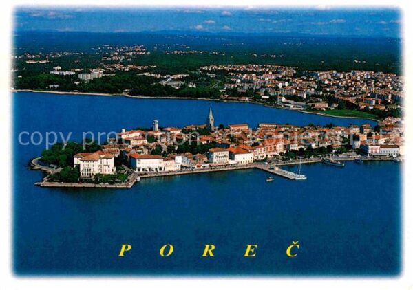 Porec Halbinsel Fliegeraufnahme