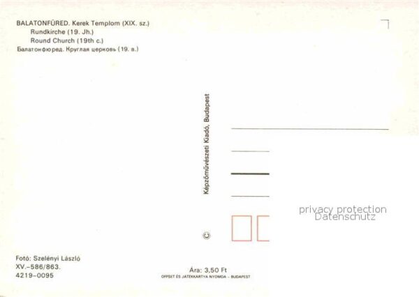 Balatonfuered Kerek Templom Rundkirche 19. Jhdt. – Bild 2