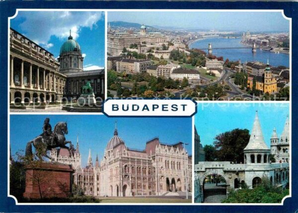 Budapest Panorama Blick über die Donau Fischerba