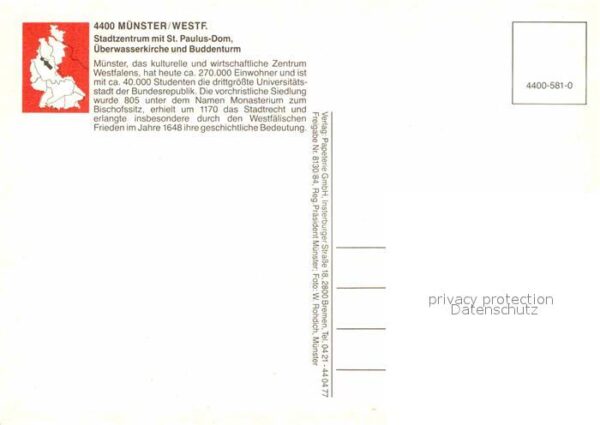 Muenster Westfalen Stadtzentrum mit St Paulus Dom Überwass – Bild 2