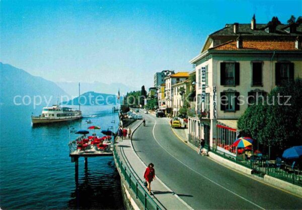 Tremezzo Lago di Como Uferstrasse Comersee Dampfer