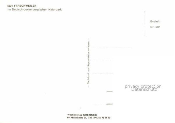 Ferschweiler Ortsansicht mit Kirche Brücke Waldparti – Bild 2