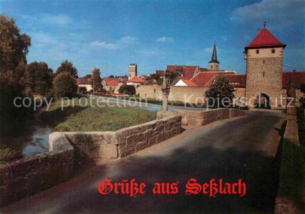 Sesslach Brücke Stadtmauer Altstadt Landessieger